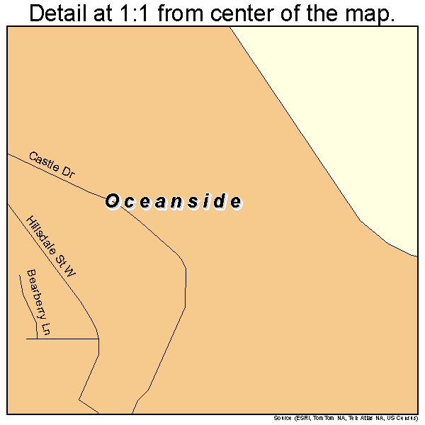 Oceanside, Oregon road map detail