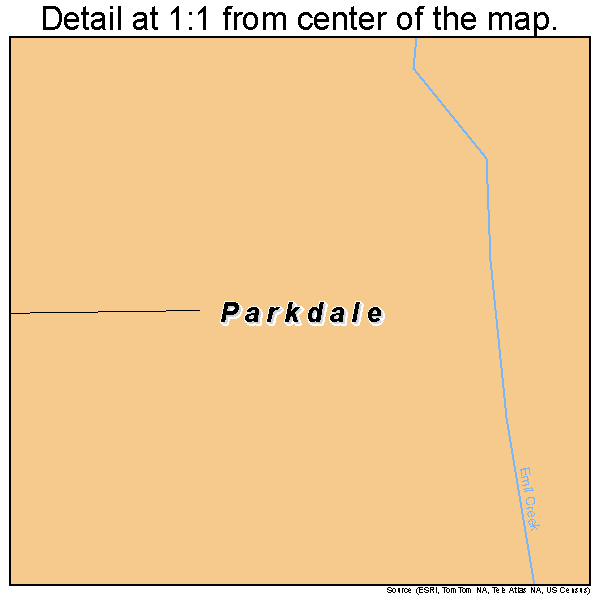 Parkdale, Oregon road map detail