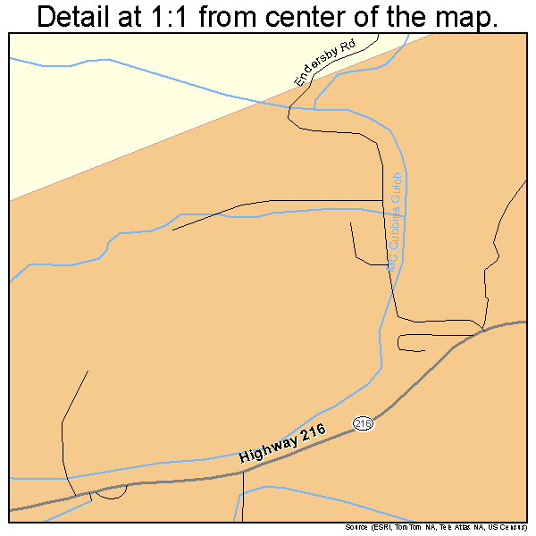 Pine Grove, Oregon road map detail