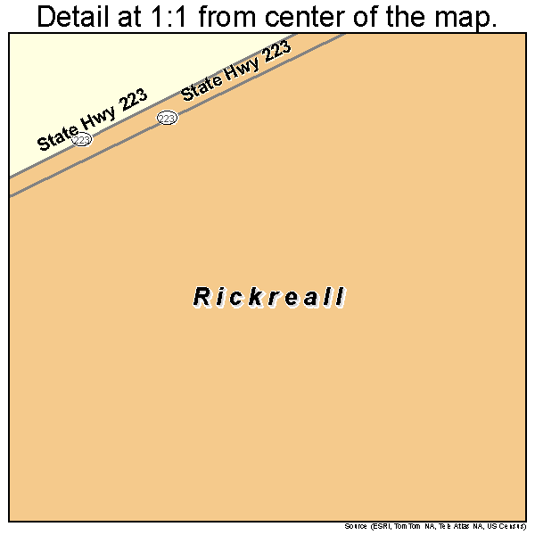 Rickreall, Oregon road map detail