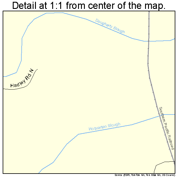 Tillamook, Oregon road map detail