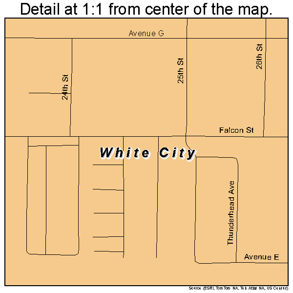 White City, Oregon road map detail