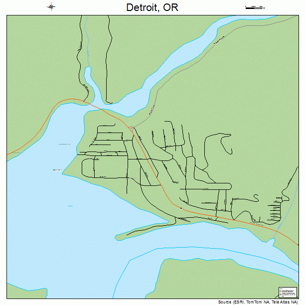 Detroit, OR street map