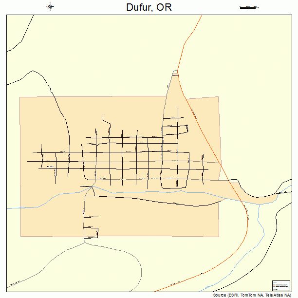 Dufur, OR street map