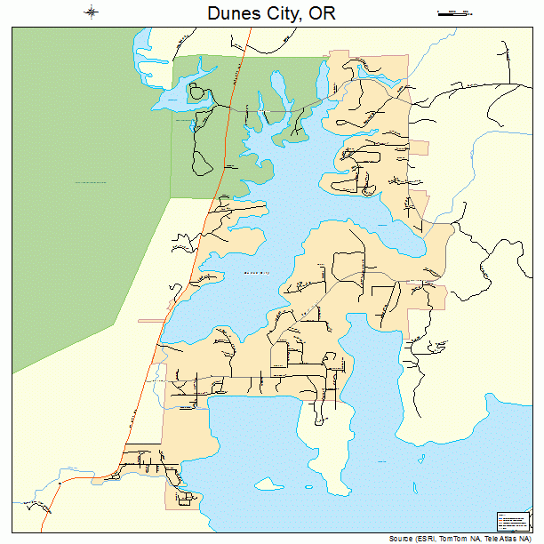 Dunes City, OR street map