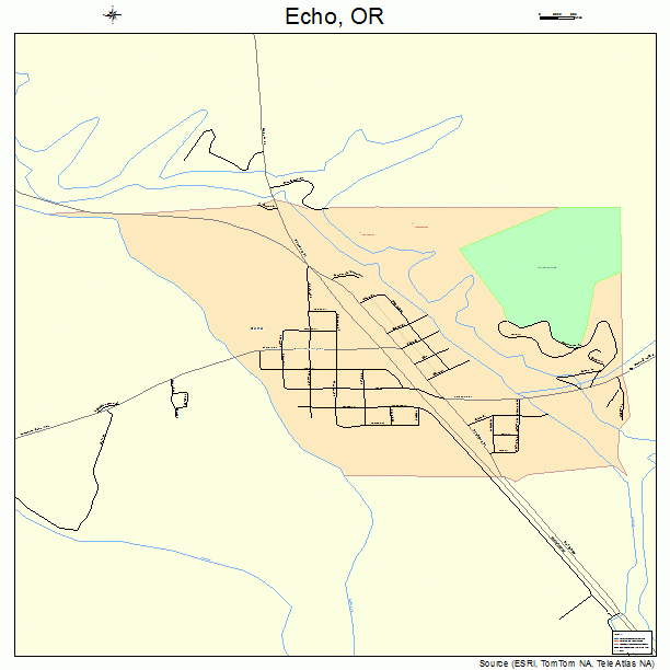 Echo, OR street map