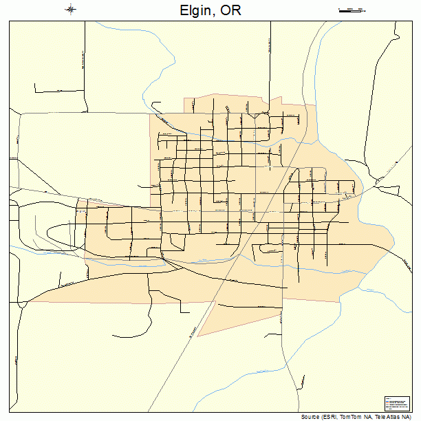 Elgin, OR street map