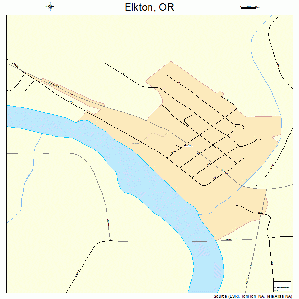 Elkton, OR street map