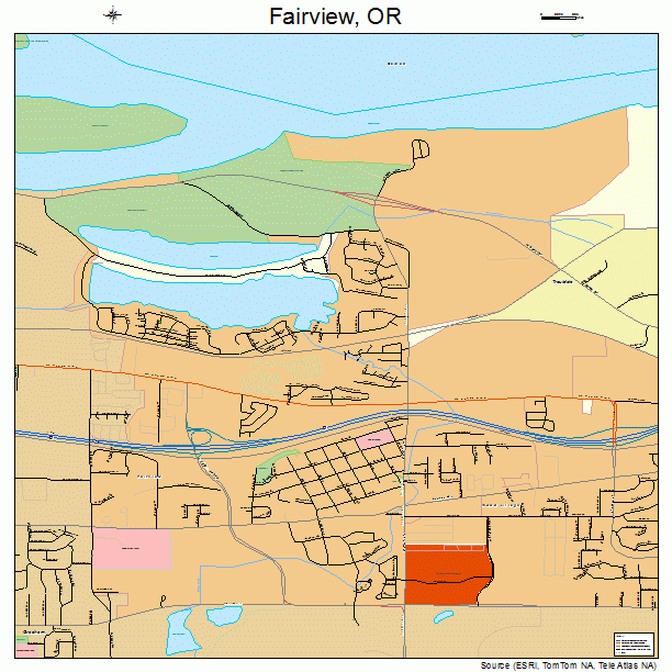Fairview, OR street map