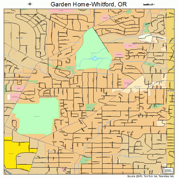 Garden Home-Whitford, OR street map