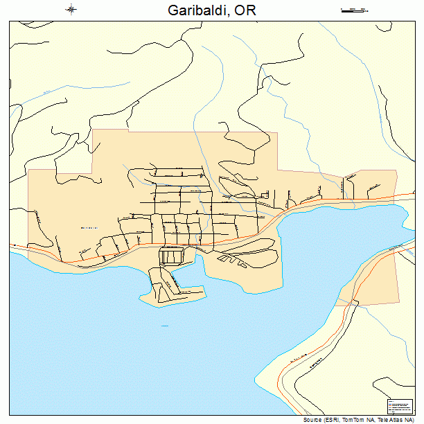 Garibaldi, OR street map