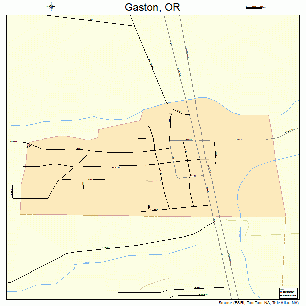 Gaston, OR street map