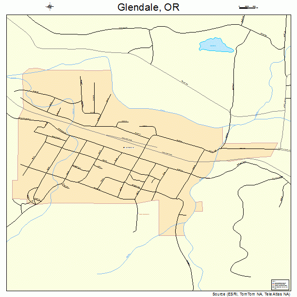 Glendale, OR street map