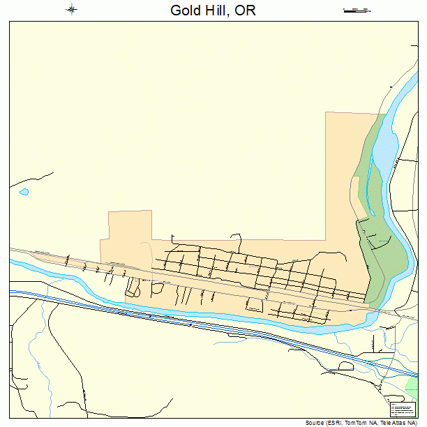 Gold Hill, OR street map