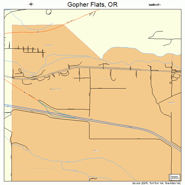 Gopher Flats, OR street map