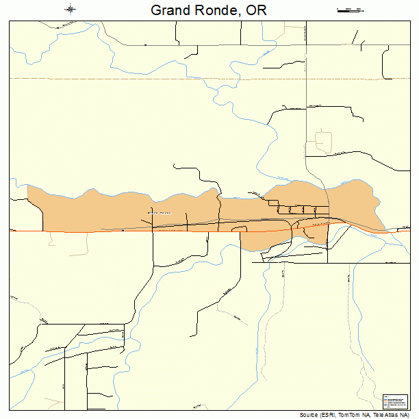 Grand Ronde, OR street map