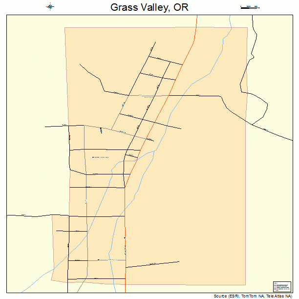 Grass Valley, OR street map