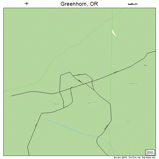 Greenhorn, OR street map