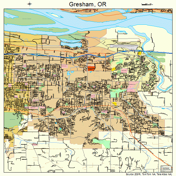 Gresham, OR street map