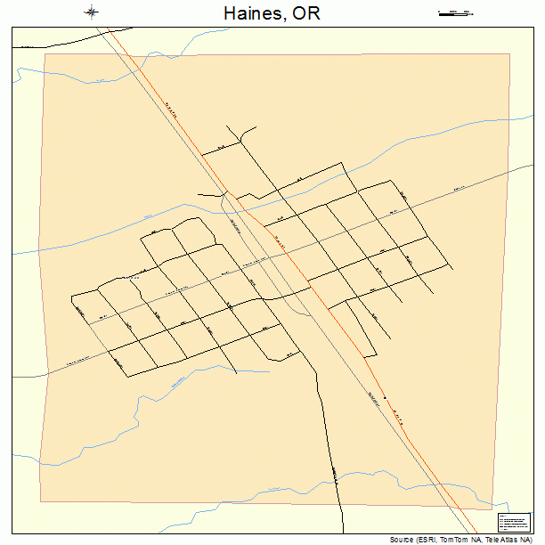 Haines, OR street map