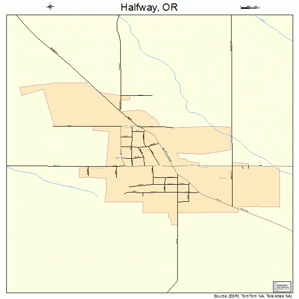 Halfway, OR street map