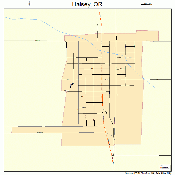 Halsey, OR street map