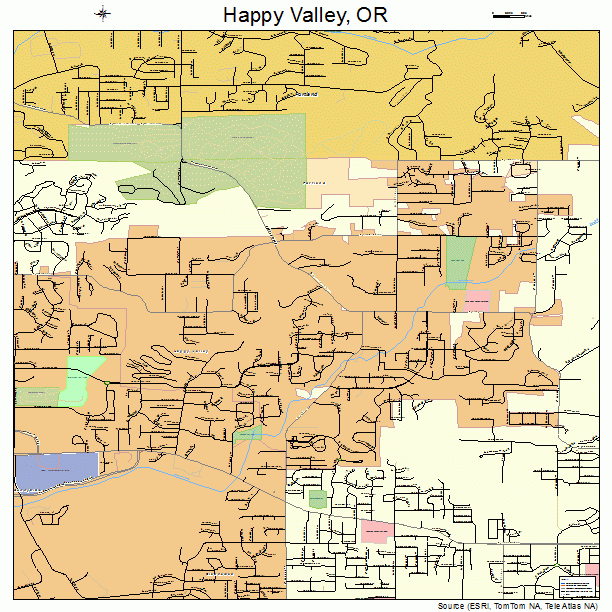 Happy Valley, OR street map
