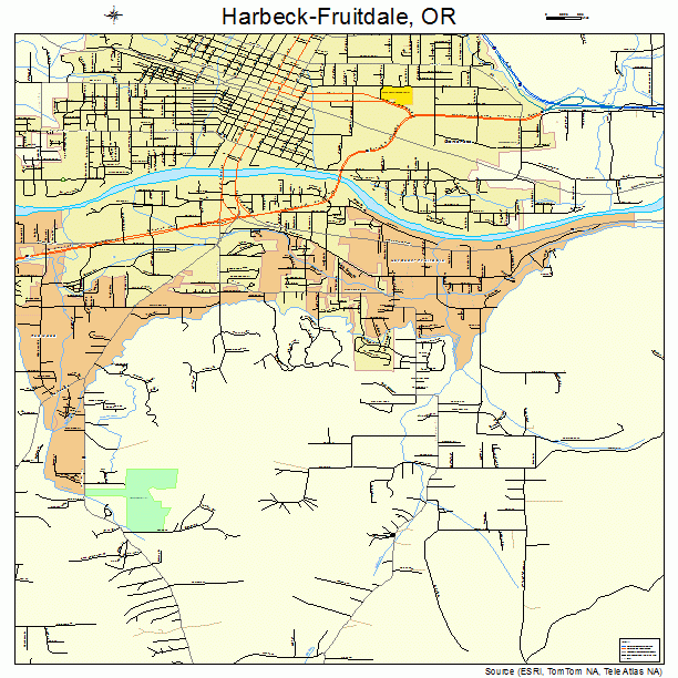 Harbeck-Fruitdale, OR street map