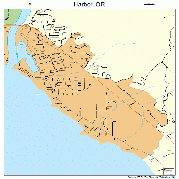 Harbor, OR street map