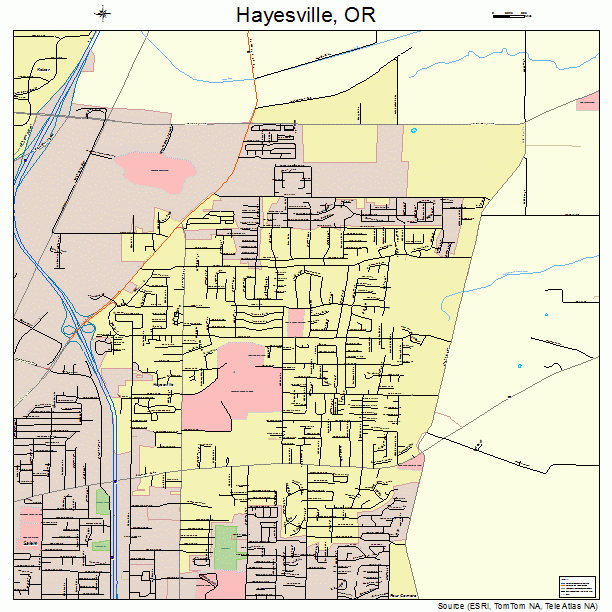 Hayesville, OR street map