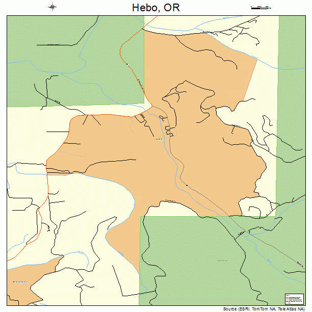 Hebo, OR street map