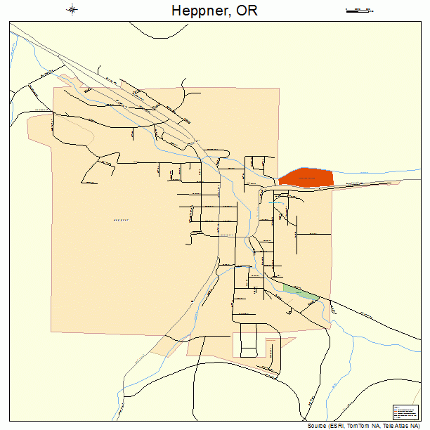 Heppner, OR street map