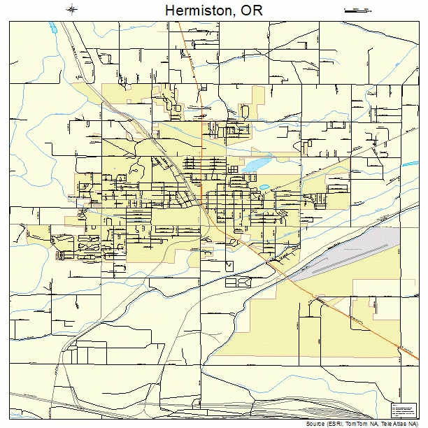 Hermiston, OR street map