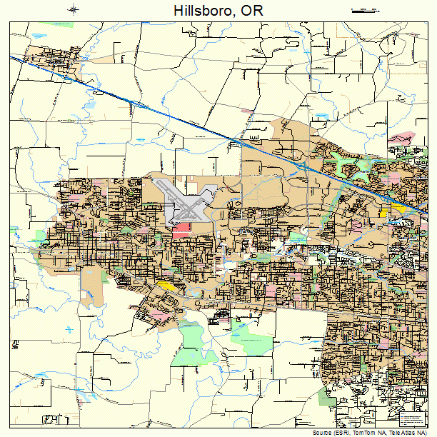 Hillsboro, OR street map