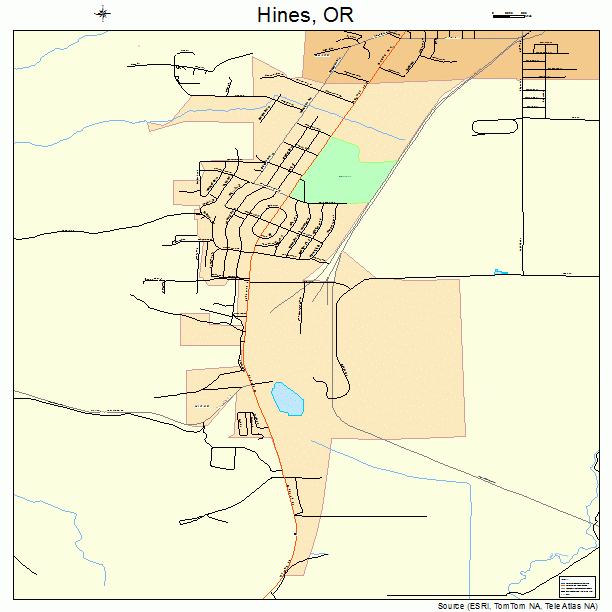 Hines, OR street map