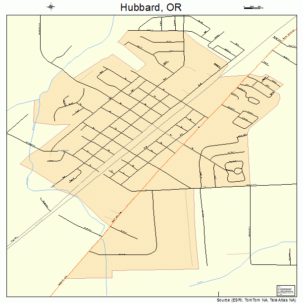 Hubbard, OR street map