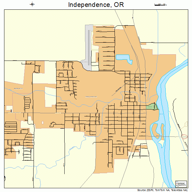Independence, OR street map