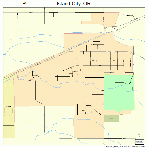 Island City, OR street map