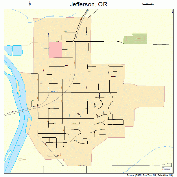 Jefferson, OR street map