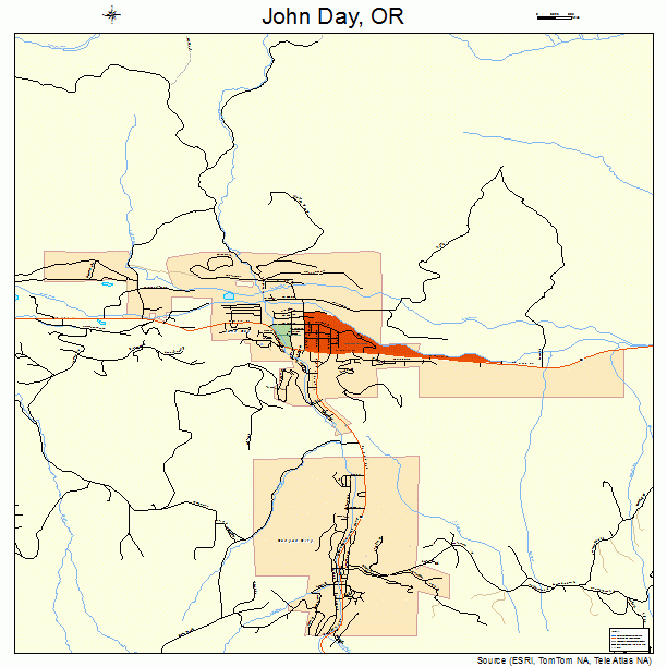 John Day, OR street map