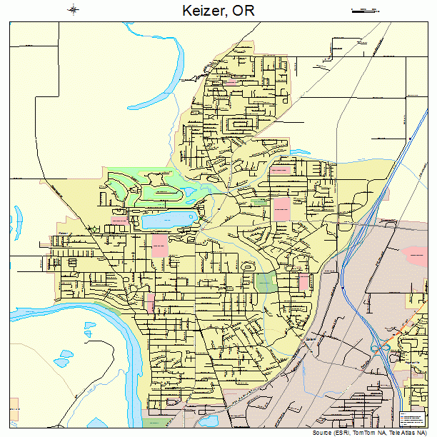 Keizer, OR street map