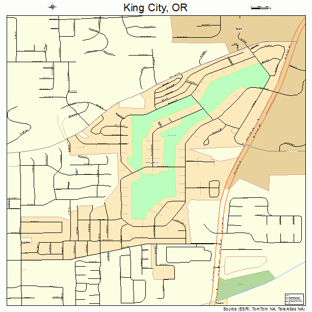 King City, OR street map