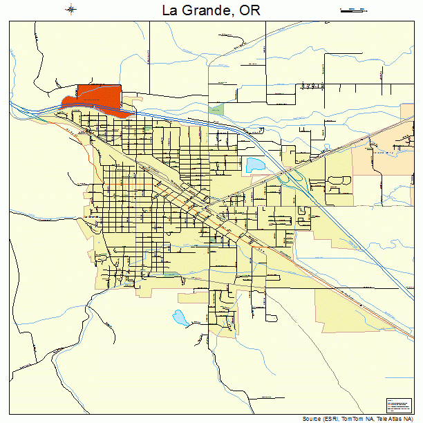 La Grande, OR street map