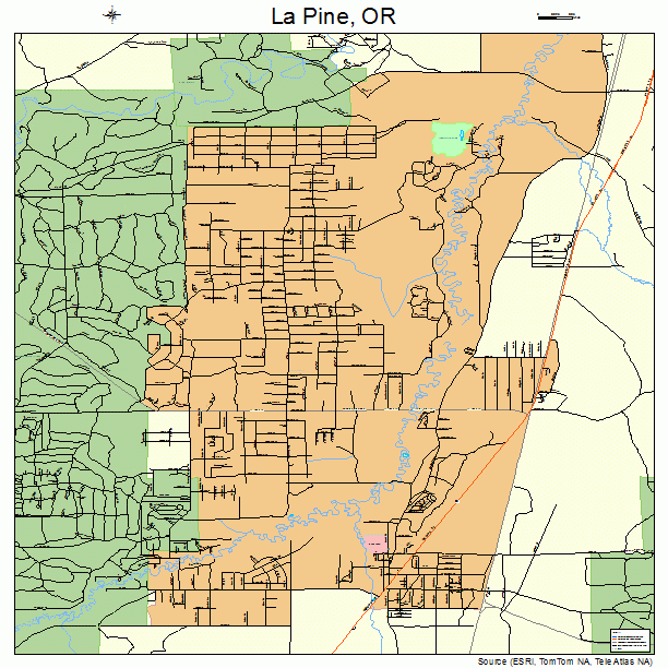 La Pine, OR street map