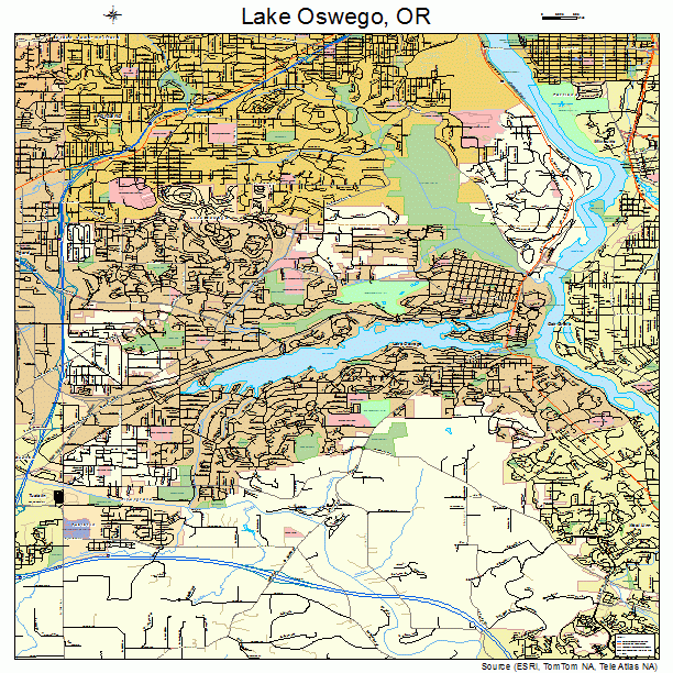 Lake Oswego, OR street map