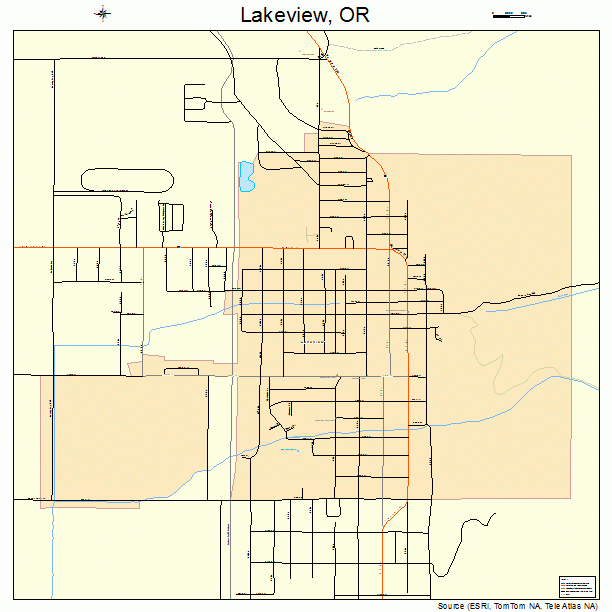 Lakeview, OR street map