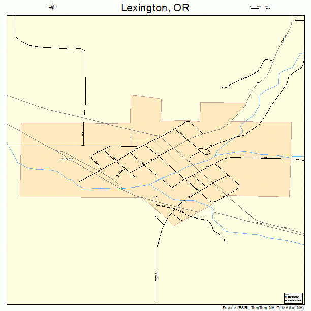 Lexington, OR street map
