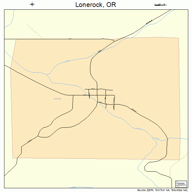 Lonerock, OR street map