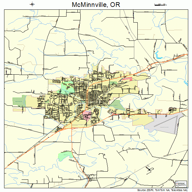 McMinnville, OR street map