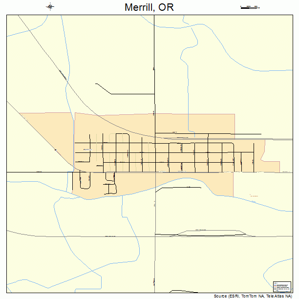 Merrill, OR street map